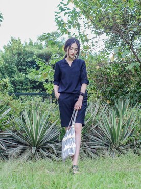 「#nude（ヌード）のアイテム（セットアップ）」を使った、Patricia Meimeiさん（レディース・162cm）の秋コーディネート