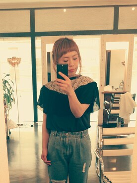「パールアクセサリー」｜くみこさん（レディース・150cm）の春コーディネート