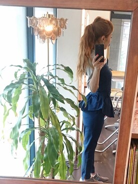 「KIKKA THE DIARY OF（キッカ　ザ　ダイアリー　オブ）のアイテム（オールインワン・サロペット）」を使った、くみこさん（レディース・150cm）の夏コーディネート