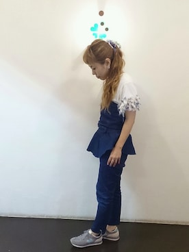 「KIKKA THE DIARY OF（キッカ　ザ　ダイアリー　オブ）のアイテム（オールインワン・サロペット）」を使った、くみこさん（レディース・150cm）の夏コーディネート