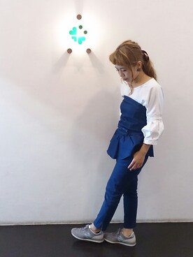 「KIKKA THE DIARY OF（キッカ　ザ　ダイアリー　オブ）のアイテム（オールインワン・サロペット）」を使った、くみこさん（レディース・150cm）の秋コーディネート
