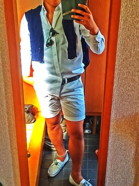 「TOMMY（トミー）のアイテム（その他パンツ）」を使った、waoさん（メンズ・178cm）の夏コーディネート