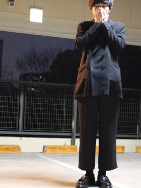 「603（ロクマルサン）のアイテム（テーラードジャケット）」を使った、はしもさん（メンズ・178cm）の冬コーディネート