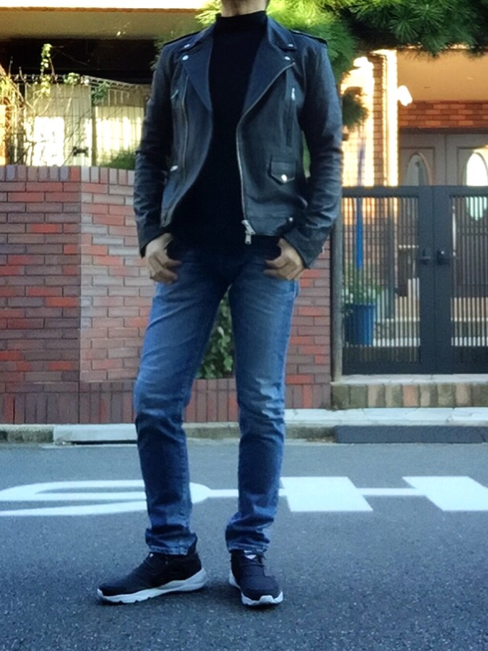 KAZUさんの「LHP/エルエイチピー/Double Leather Rider‘s Jacket（L.H.P）」を使ったコーディネート