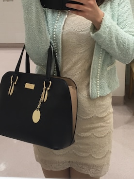 「CECIL McBEE（セシルマクビー）のアイテム（ノーカラージャケット）」を使った、natsumiさん（レディース・159cm）の春コーディネート