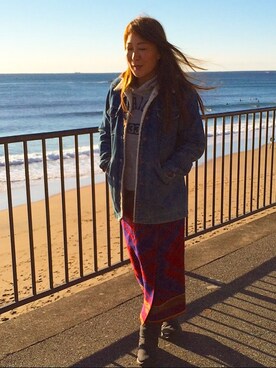 「Ralph Lauren」｜「アイテム（カバーオール）」を使った、mika.kさん（レディース・163cm）の冬コーディネート