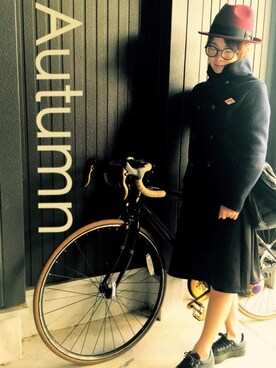 「キャンバスシューズ」｜「アイテム（その他アウター）」を使った、Mocoさん（レディース・161cm）の秋コーディネート