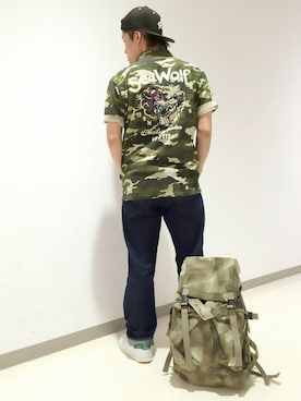 「TYPE BLUE（タイプブルー）のアイテム（パンツ）」を使った、HONDAさん（メンズ・171cm）の春コーディネート