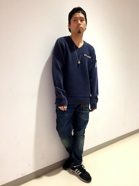 「TYPE BLUE（タイプブルー）のアイテム」を使った、HONDAさん（メンズ・171cm）の秋コーディネート