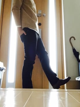 「お買い物」｜「アイテム（アナログ腕時計）」を使った、Tadaさん（メンズ・177cm）の冬コーディネート
