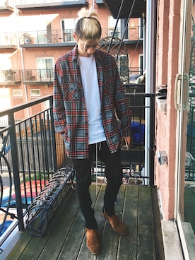 「SAINT LAURENT PARIS（サンローランパリ）のアイテム（シューズ）」を使った、Taro   💀さん（メンズ・178cm）の秋コーディネート