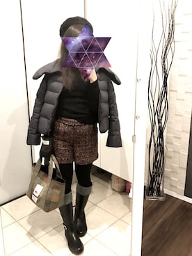 「UNTITLED（アンタイトル）のアイテム（パンツ）」を使った、Huimei H.さん（レディース・155cm）の冬コーディネート