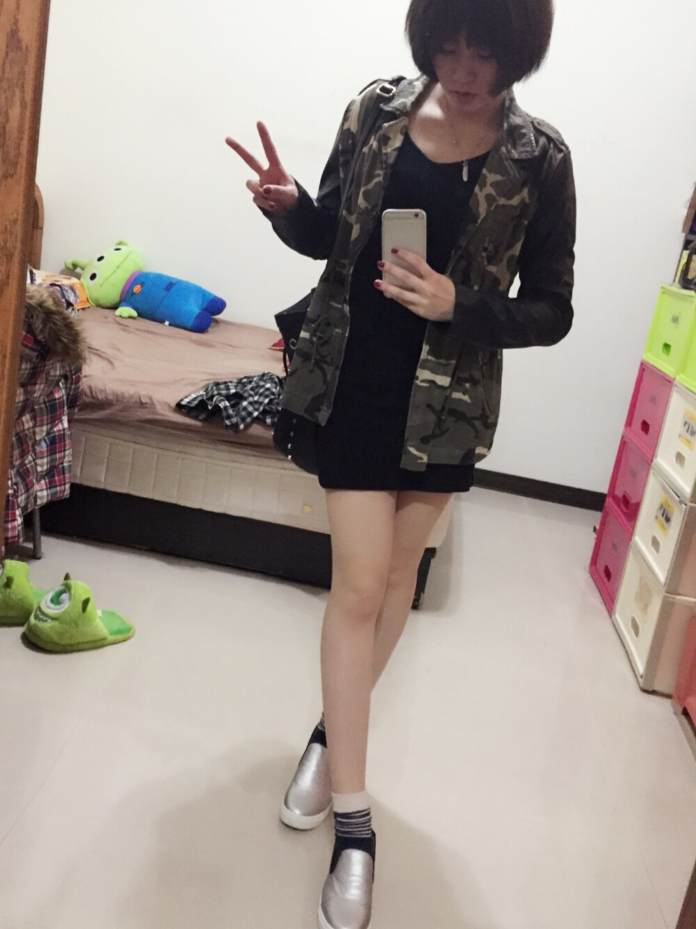 「NETのアイテム（ミリタリージャケット、その他）」を使った、Zoey Weiさん（メンズ・158cm）の冬コーディネートの1枚目の写真