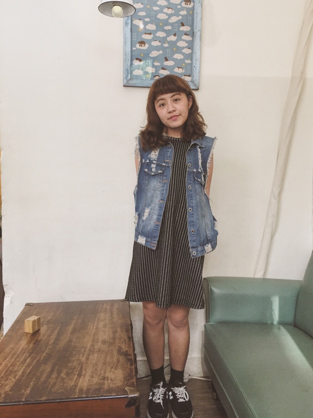 「ZARA、denim、skirt、onepiece、nb990」｜「ZARAのアイテム（デニムジャケット、ブルー系）」を使った、pennnnnyさん（レディース・160cm）の春コーディネートの1枚目の写真