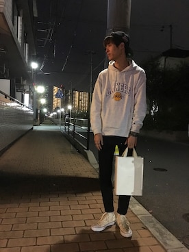 「アイテム（フレグランス、ホワイト系）」を使った、だいすけさん（メンズ・184cm）の春コーディネート