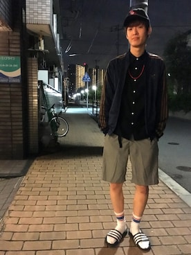 「アパレルスタッフ」｜「アイテム（キャップ）」を使った、だいすけさん（メンズ・184cm）の春コーディネート