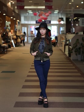 「ハットコーデ」｜SPLASHJAPANさん（レディース・160cm）の春コーディネート