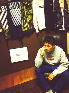 「OFF-WHITE」｜「アイテム（ミリタリージャケット）」を使った、SHOGO.Uさん（メンズ・185cm）の夏コーディネート