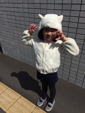 「アイテム（パーカー）」を使った、shinosachiさん（キッズ・120cm）の春コーディネート