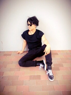 「DOWBL（ダブル）のアイテム（シューズ）」を使った、TAKASHIさん（メンズ・178cm）の秋コーディネート