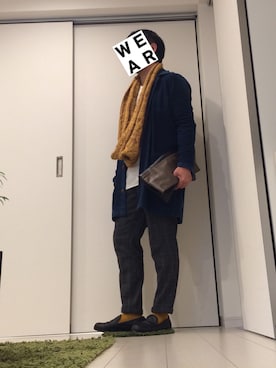 「マスタード」｜「アイテム（その他アウター）」を使った、J-un1さん（メンズ・171cm）の秋コーディネート