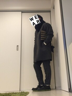 「クロップドパンツ」｜J-un1さん（メンズ・171cm）の冬コーディネート