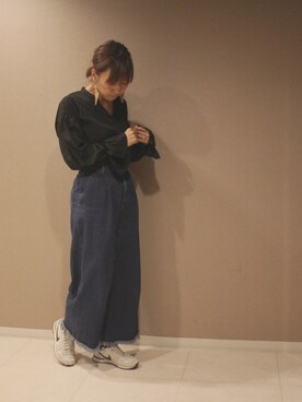 「バルーンスリーブ」｜pam.さん（レディース・161cm）の秋コーディネート