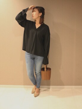 「バルーンスリーブ」｜pam.さん（レディース・161cm）の秋コーディネート