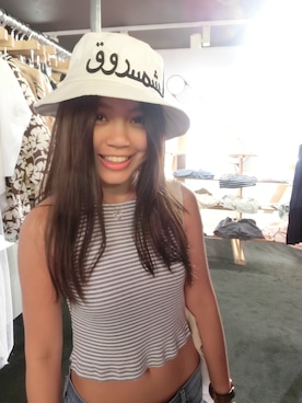 「stripes」｜「アイテム（アナログ腕時計）」を使った、Janet Cheungさん（レディース・155cm）の夏コーディネート