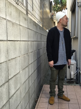 「nonnative（ノンネイティブ）のアイテム（アクセサリー）」を使った、Motoki Toyoizumiさん（メンズ・180cm）の冬コーディネート