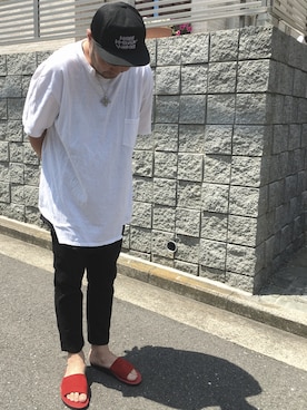 「nonnative（ノンネイティブ）のアイテム（サンダル）」を使った、Motoki Toyoizumiさん（メンズ・180cm）の春コーディネート