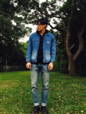 「REMIX（リミックス）のアイテム（パンツ）」を使った、Corey Bobbyさん（メンズ・172cm）の夏コーディネート