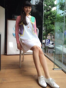 「DSQUARED2（ディースクエアード）のアイテム（ワンピース/ドレス）」を使った、あやなさん（レディース・164cm）の夏コーディネート