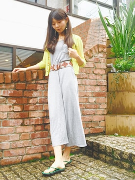 「GU（ジーユー）のアイテム（ワンピース/ドレス）」を使った、あやなさん（レディース・164cm）の夏コーディネート