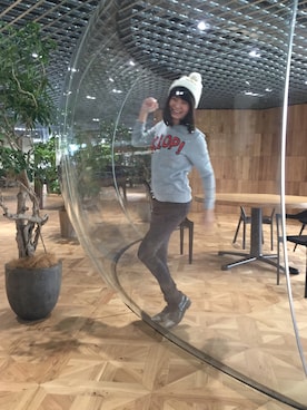 「YEVS（イーブス）のアイテム」を使った、あやなさん（レディース・164cm）の冬コーディネート