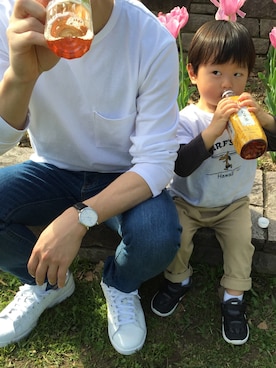 「アイテム（腕時計）」を使った、EITA さん（キッズ・90cm）の春コーディネート