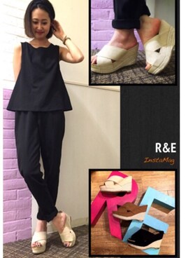 「REZOY（リゾイ）のアイテム」を使った、R&E_REZOY本部staffさん（レディース・160cm）の夏コーディネート