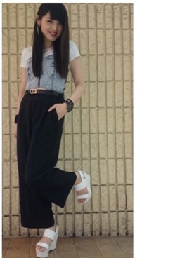 「REZOY（リゾイ）のアイテム」を使った、R&E_REZOY本部staffさん（レディース・160cm）の夏コーディネート