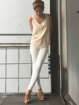 「REZOY（リゾイ）のアイテム」を使った、R&E_REZOY本部staffさん（レディース・162cm）の夏コーディネート