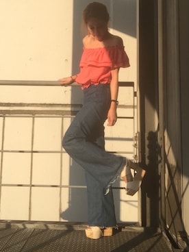 R&E_REZOY本部staffさん（レディース・162cm・30代）の夏コーディネート