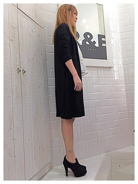 「アイテム（ブーティ）」を使った、R&E_REZOY本部staffさん（レディース・165cm）の秋コーディネート