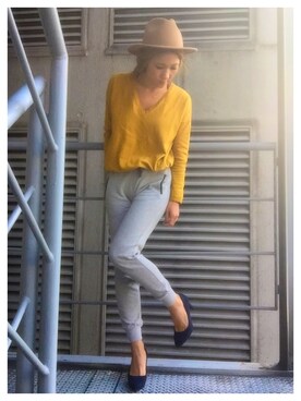 「REZOY（リゾイ）のアイテム」を使った、R&E_REZOY本部staffさん（レディース・162cm）の秋コーディネート