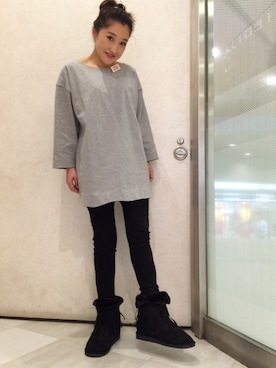 「R&E（アールアンドイー）のアイテム」を使った、R&E_REZOY本部staffさん（レディース・153cm）の秋コーディネート