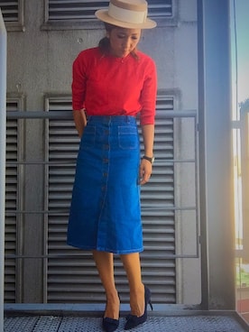 「REZOY（リゾイ）のアイテム」を使った、R&E_REZOY本部staffさん（レディース・162cm）の秋コーディネート