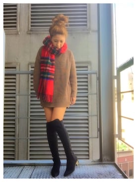 「REZOY（リゾイ）のアイテム」を使った、R&E_REZOY本部staffさん（レディース・162cm）の秋コーディネート