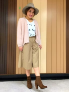 「REZOY（リゾイ）のアイテム」を使った、R&E_REZOY本部staffさん（レディース・153cm）の秋コーディネート