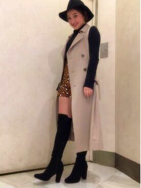 「REZOY（リゾイ）のアイテム」を使った、R&E_REZOY本部staffさん（レディース・153cm）の秋コーディネート