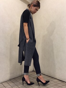 「R&E（アールアンドイー）のアイテム（パンプス）」を使った、R&E_REZOY本部staffさん（レディース・157cm）の秋コーディネート