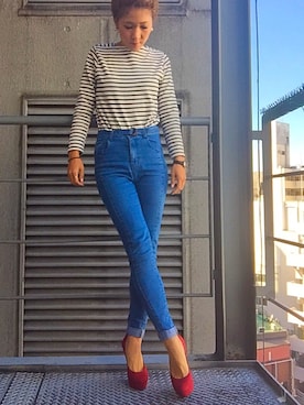 「アイテム（パンプス）」を使った、R&E_REZOY本部staffさん（レディース・162cm・30代）の冬コーディネート