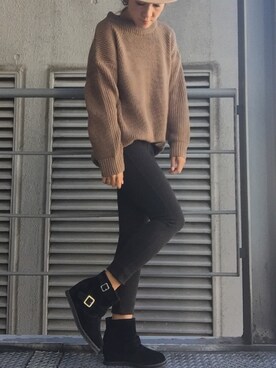 R&E_REZOY本部staffさん（レディース・162cm・30代）の冬コーディネート